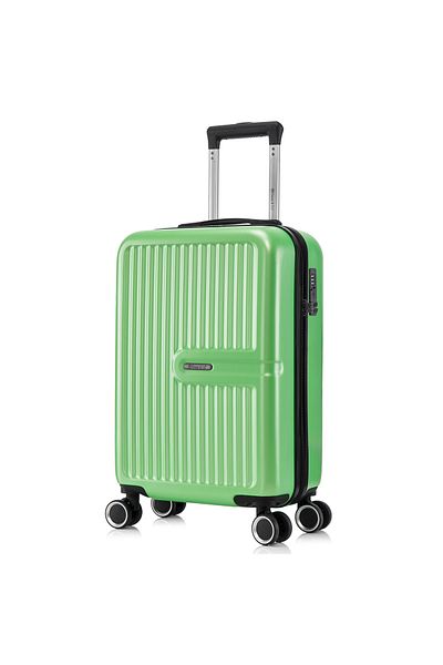 Quasar & Co. Airplane Cabin Trolley, ®, Platinum Model, 4 Wheels, Lock, 55x37x20 Cm, abs, Lime Green