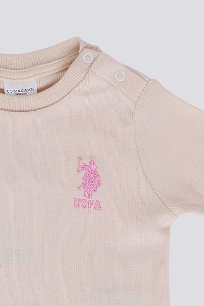 U.S. Polo Assn. 2-Piece Long Sleeve Set for Baby Girl - Stone