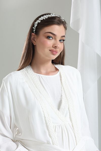 Lohussa طقم بيجامة نسائي بتصميم جاكار دانتيل إكرو 100% قطن للحوامل