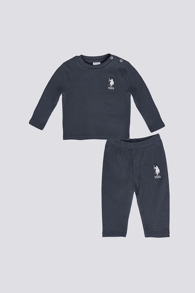 U.S. Polo Assn. Set of 2 Long Sleeve for Baby Boy - Smoked