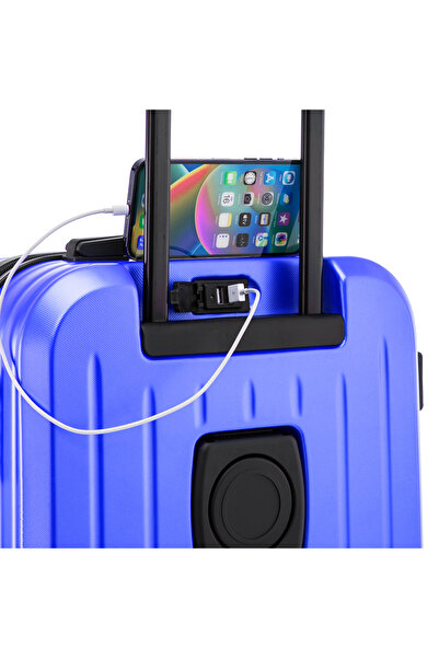 Quasar & Co. Troler De Cabina Legend,55x35x22cm,bagaj De Mana,valiza Cabina,4 Roti Rotire 360,abs,albastru Royal