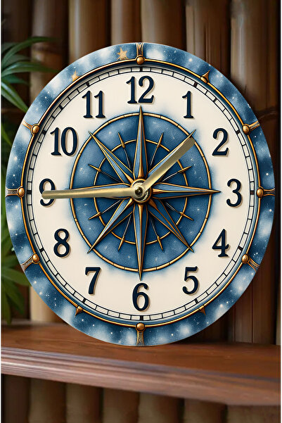 kutuTR Sessiz Yuvarlak Ahşap Duvar Saati, Kuvars Hareketli 3d Görünümlü 2d Saat Sdw