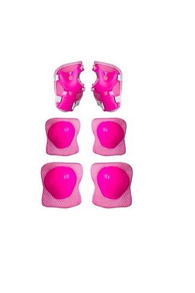 LRS STORE Pink Adjustable Metal Practice Skate Lighted Beginner and Advanced Knee Pad with Elbow Pad Set