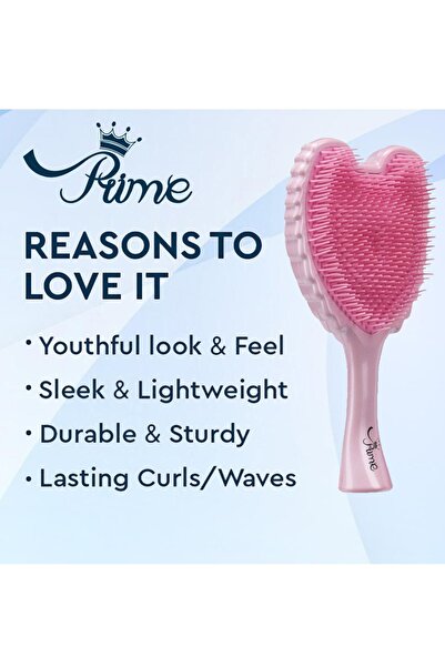 Prime Wet Tangle Detangler Hairbrush comb for women-Gloss Pink Bristles