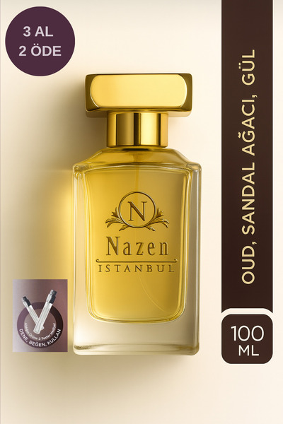 Nazen İstanbul Saray Koleksiyonu Oud - Sandal - Gül Extrait De Parfum Premium Intense 100 ml Unisex Parfüm