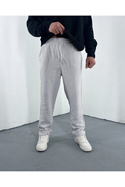 Deep sense Erkek Müslin Kumaş Yazlık Keten Pantolon