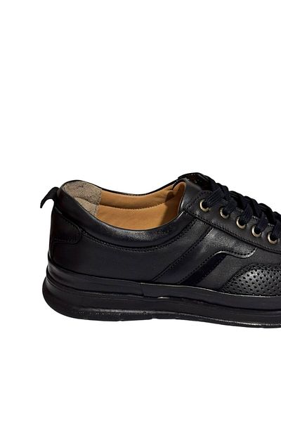 Greyybull Shoes Black Summer Leather Men's Sneakers- Light Summer Sports