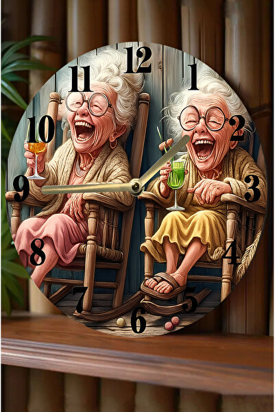 kutuTR Sessiz Yuvarlak Ahşap Duvar Saati, Kuvars Hareketli 3d Görünümlü 2d Saat Sdw Serisi