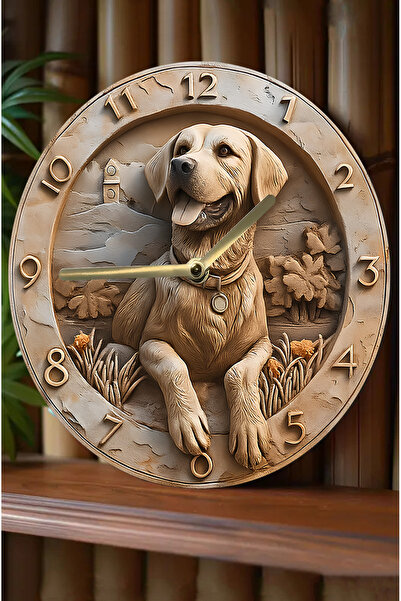 kutuTR Sessiz Yuvarlak Ahşap Duvar Saati, Kuvars Hareketli 3d Görünümlü 2d Sa...