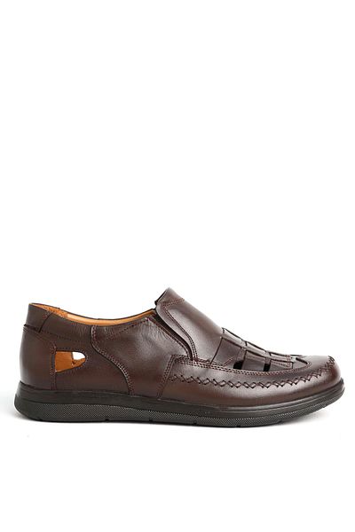 Greyybull Shoes καφέ δερμάτινα ανδρικά ελαφριά καλοκαιρινά σανδάλια παπούτσια