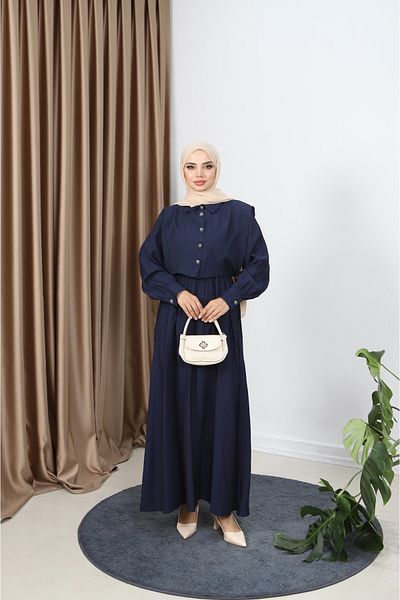 NİSUM MODA Shirted Modal Dress