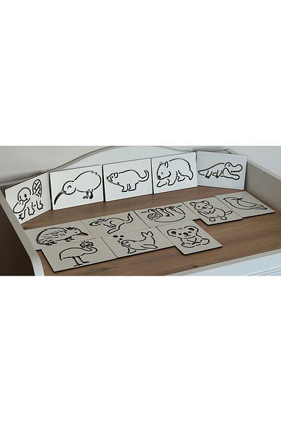 Bellacasa Animals Line Work Set, Educational Toy, Montessori Educational Toy, Engine Intelligence Game