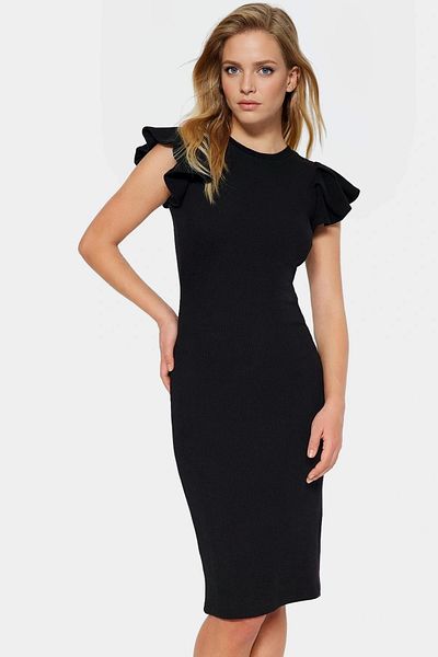 PayBuy Women's Cotton Bodycon Midi Dress Flounced Sleeves Comfortable Casual Trend Design Distinguished Material