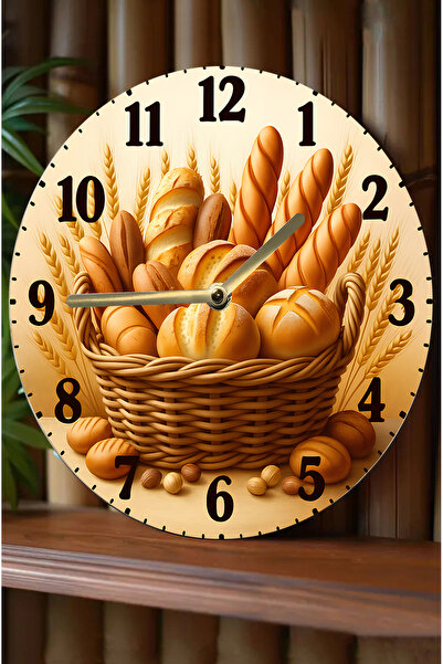 kutuTR Sessiz Yuvarlak Ahşap Duvar Saati, Kuvars Hareketli 3d Görünümlü 2d Sa...