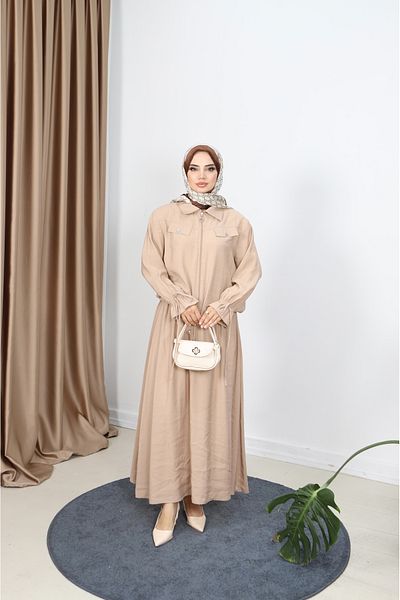 NİSUM MODA Modal Suit with Zippered Skirt
