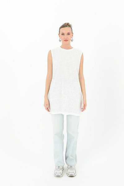 Puane Zero Sleeve Stone Tunic