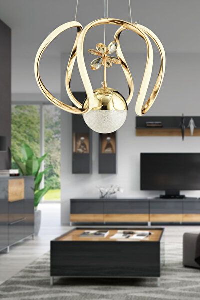 İstanbul Avize Bigiee Power Gold Modern Beyaz Power Ledli Lüx Led Avize