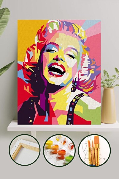 Palmiye Hobi Sanat Kırtasiye Sayılarla Boyama 40x50 Cm Tuval Seti Fırça Boya ...