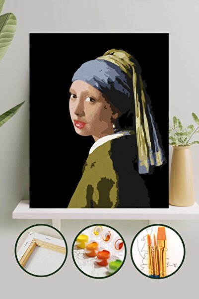 Palmiye Hobi Sanat Kırtasiye Sayılarla Boyama 40x50 Cm Tuval Seti Fırça Boya ...