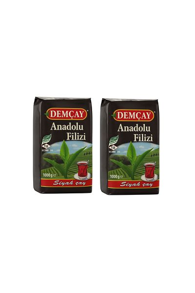 DEMÇAY Anadolu Filizi Black Tea 2 Pack (2X1000G) – Natural Tea with Intense Brew 2 kg