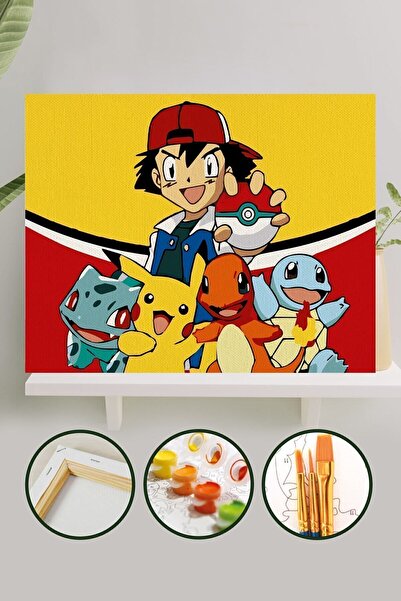 Palmiye Hobi Sanat Kırtasiye Sayılarla Boyama 40x50 Cm Tuval Seti Fırça Boya ...