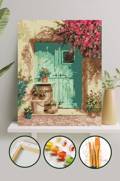 Palmiye Hobi Sanat Kırtasiye Sayılarla Boyama 40x50 Cm Tuval Seti Fırça Boya ...