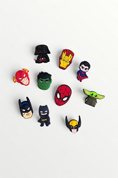 Crocs Jibbitz Terlik Süsü 10 Lu Süper Kahraman Set