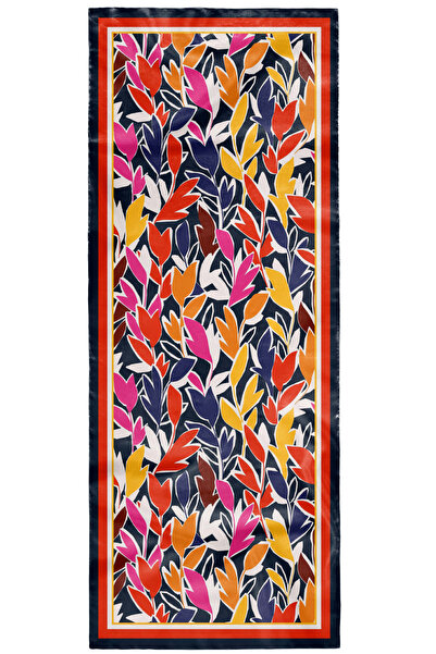 AFVENTE Leaf Pattern Red Soft Cotton Shawl