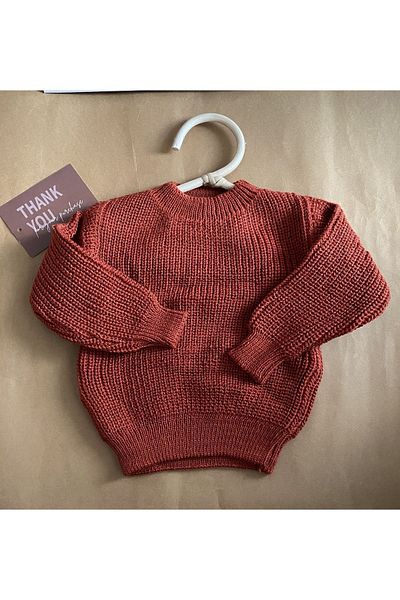 minibonclub Tricotaj pentru copii unisex Thessaloniki Pulover-cărămidă