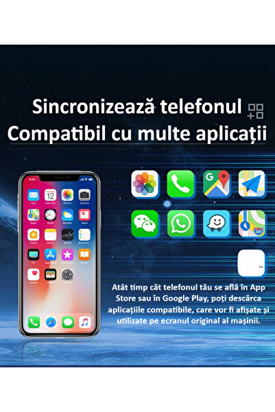 zyteq Adaptor wireless ZYTEQ® Q1M 2-in-1 CarPlay & Android Auto, WiFi 5GHz, Plug&Play, Negru-Gri