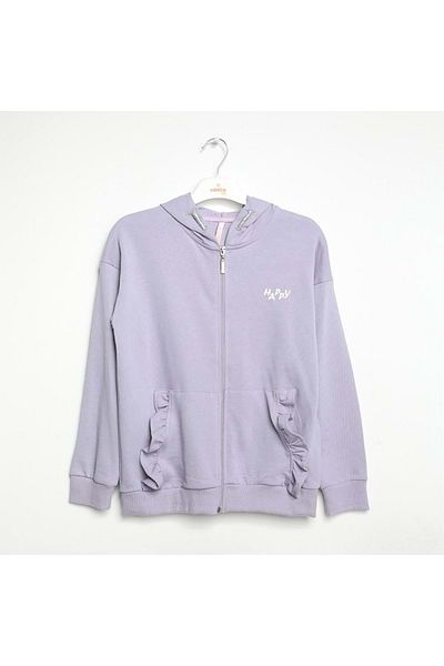 Nanica Kids Hooded Zipper Sweatshirt Lilac