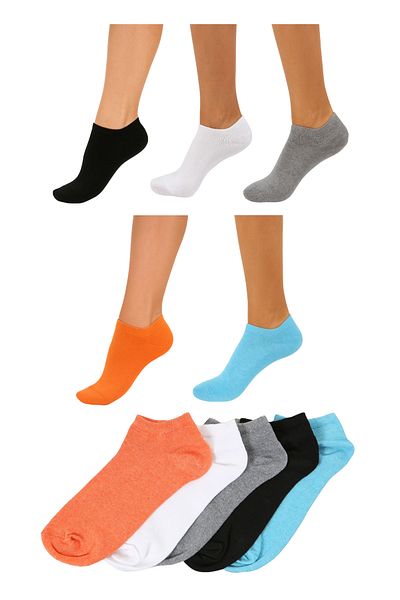Socks Tunnel Комплект от 5 унисекс цветни обикновени икономични чорапи до глезена