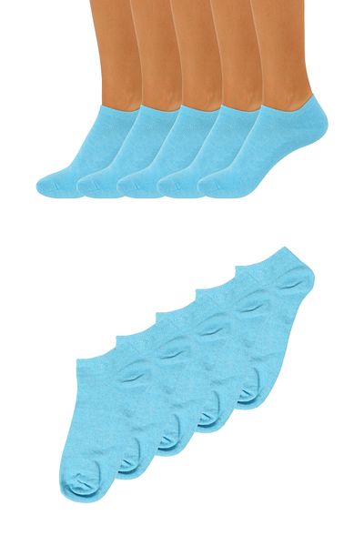 Socks Tunnel Чифт от 5 унисекс едноцветни сини икономични чорапи до глезена