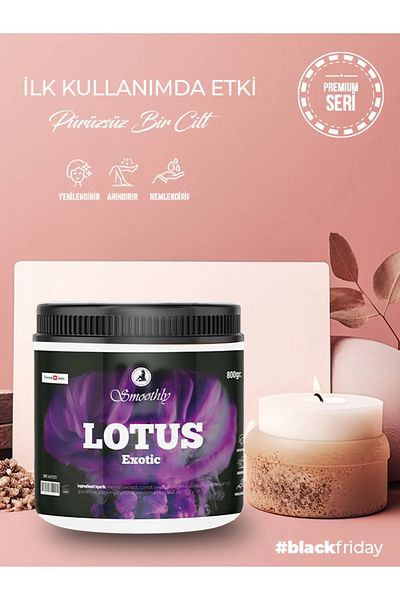 Smoothly LOTUS PERMANENT SCENTED 800 G. Hair Removal Laser Peeling Razor Waxing Ingrown Pelling