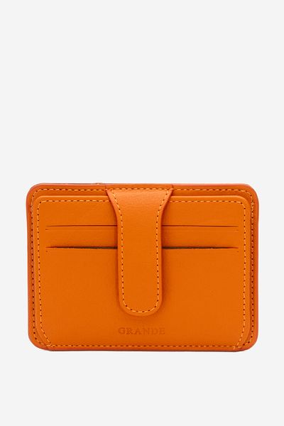 Grande Gd 539 Real Leather Card Holder Orange