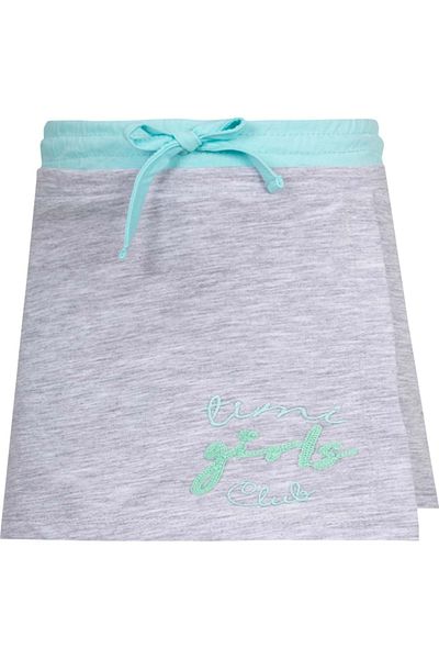 Babexi Ti̇mi̇ Girl Double Belt Shorts Skirt Gray