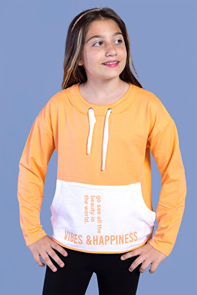 Toontoy Hanorac imprimat cu buzunar cangur pentru fetiță