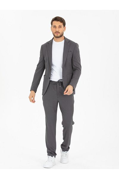 FASHİON PLAZA Sports Stringed Men's Suit Slim Fit Summer Full Lycra