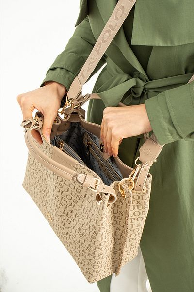 Just Polo New Season Long Strap Multi-Compartment Women's Hand and Shoulder Bag