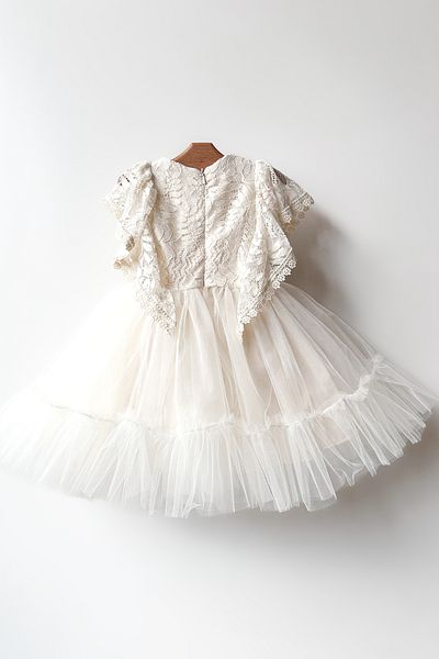 Baby Animals Baby Girl Dress Girl's Dress Birthday Party Wedding Dress Ruched Short Sleeve Lined Dress