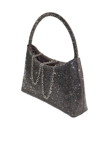 KEEBA Platinum Evening Dress Bag. Evening Dress Bag with Stones. Women's Evening Dress Bag. Evening Bag Metallic. Invitation Wedding Bag.