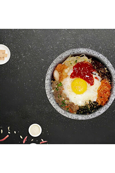 Others Stone bowl with wooden serving base