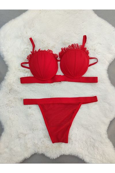 Love Angels Oyster Model Full Padded Padded Bra Panty Set - Women's Underwear