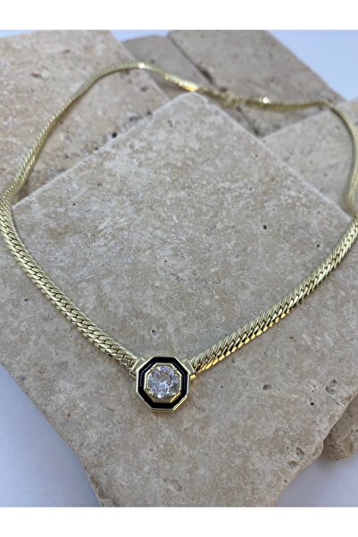 Byoz store قلادة منقوشة على شكل موديل كاجلا شيكيل باللون الأسود على شكل خبز ا...