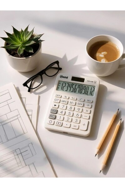 Need ND-10B Beyaz Hesap Makinesi 12 Haneli