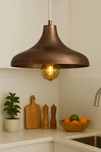 Ultra Home Piero Model Eskitme Renk Rustik Tekli Avize Sarkıt Salon Mutfak Oturma Odası Lamba