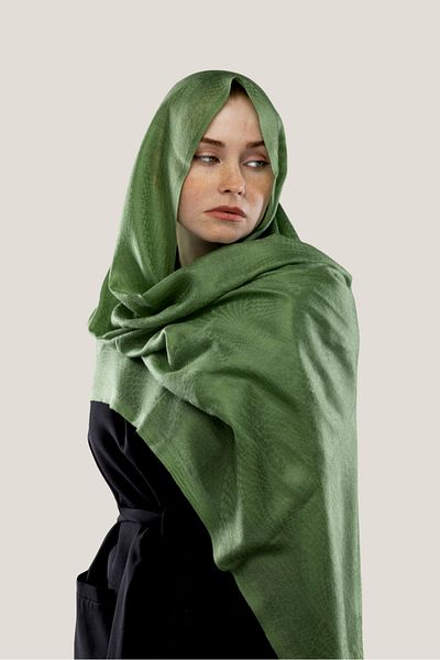 Kaşmir Negi̇n Green Cashmere Shawl