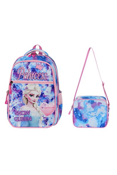 Esbuik Set de 2 ghiozdane ortopedice pentru fete cu model de sezon nou