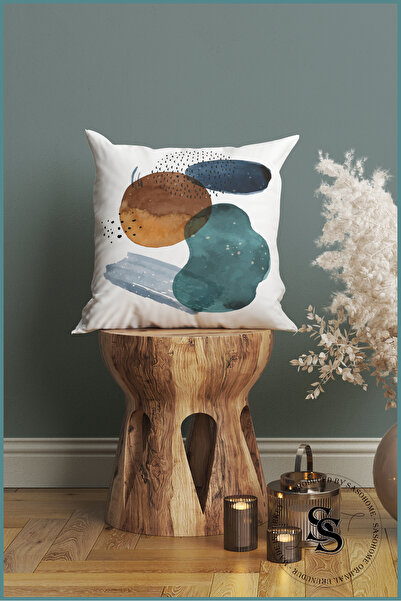 SasoHome Простий сучасний чохол для подушки з цифровим принтом у вигляді кольорових хмар, 4 штуки