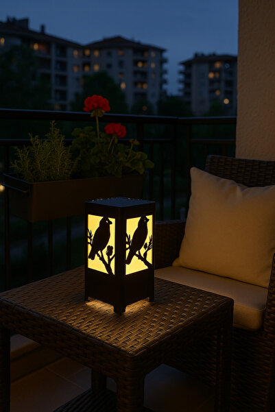 Genel Markalar Kuş Figürlü Kablolu Metal Gece Lambası – Doğa Temalı Dekoratif...